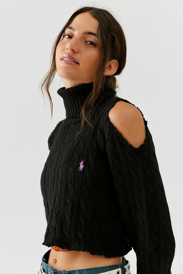 Urban Renewal Remade Shoulder Cut-Out Sweater Budget ✨ Women's Urban Renewal Remade Shoulder Cut-Out Sweater Black ⌛ -Urban Renewal shop unnamed file 323