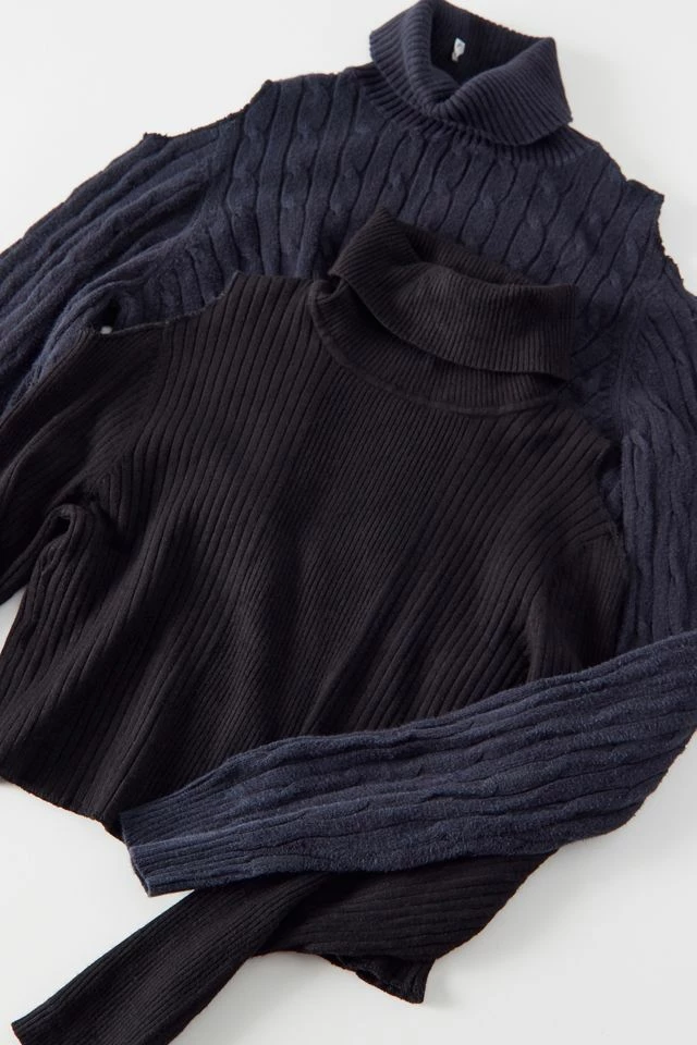 Urban Renewal Remade Shoulder Cut-Out Sweater Budget ✨ Women's Urban Renewal Remade Shoulder Cut-Out Sweater Black ⌛ -Urban Renewal shop unnamed file 324