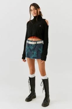 Budget ✨ Women's Urban Renewal Remade Shoulder Cut-Out Sweater Black ⌛ 4 Budget ✨ Women's Urban Renewal Remade Shoulder Cut-Out Sweater Black ⌛ -Urban Renewal shop unnamed file 325