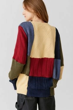 Cheap ???? Women's Urban Renewal Remade Squares Pieced Sweater Assorted ⭐ -Urban Renewal shop unnamed file 360