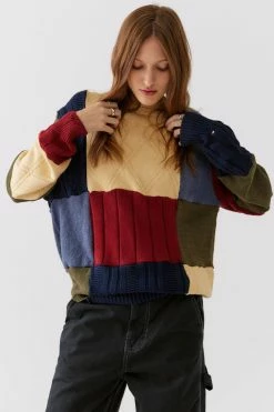 Cheap ???? Women's Urban Renewal Remade Squares Pieced Sweater Assorted ⭐ -Urban Renewal shop unnamed file 361