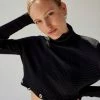 Discount ???? Women's Urban Renewal Remade Cropped Grommet Rib Turtleneck Top Black ???? -Urban Renewal shop unnamed file 362