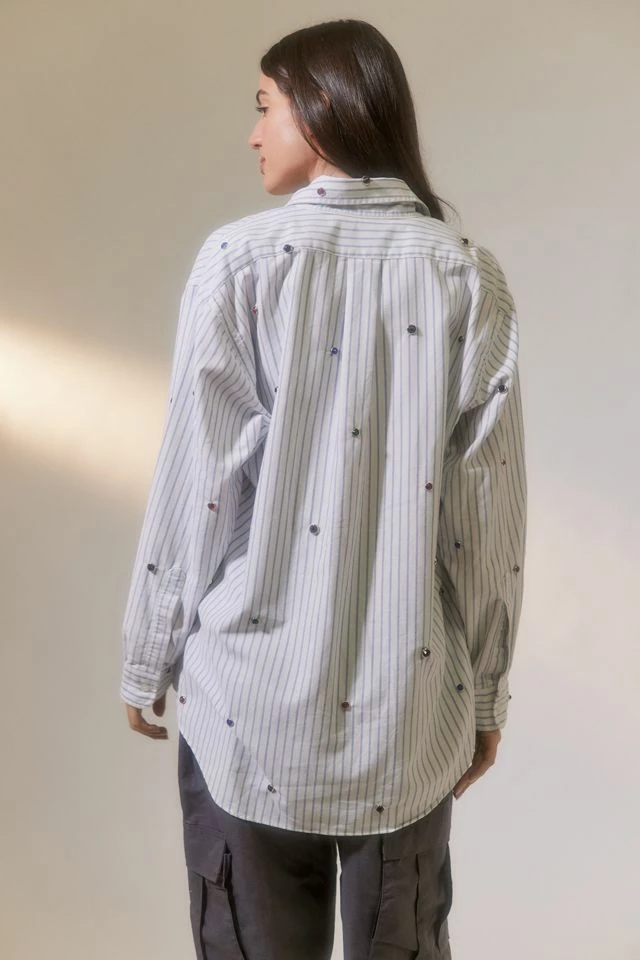 Urban Renewal Parties Remade Oversized Rhinestone Shirt Buy ???? Women's Urban Renewal Parties Remade Oversized Rhinestone ???? Shirt Blue ???? -Urban Renewal shop unnamed file 376