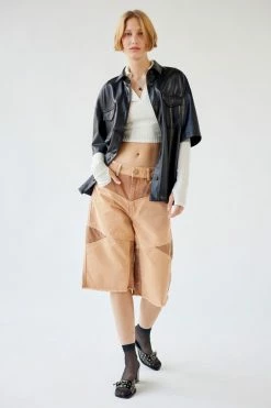 Promo ???? Women's Urban Renewal Remnants Ribbed Collar Top White ⭐ -Urban Renewal shop unnamed file 395