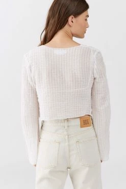 Outlet ❤️ Women's Urban Renewal Remnants Crepe Tie Front Top White ⌛ 4 Outlet ❤️ Women's Urban Renewal Remnants Crepe Tie Front Top White ⌛ -Urban Renewal shop unnamed file 418