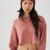 Coupon ???? Women's Urban Renewal Remnants Cozy Drippy Sleeve Crew Neck Sweater Mauve ✨