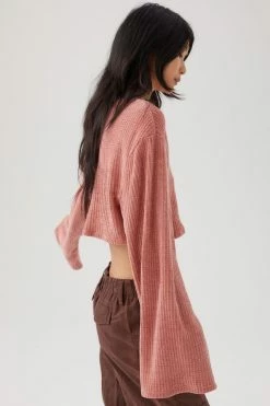 Coupon ???? Women's Urban Renewal Remnants Cozy Drippy Sleeve Crew Neck Sweater Mauve ✨ -Urban Renewal shop unnamed file 423