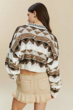 New ???? Women's Urban Renewal Vintage Printed Cropped Sweater LIGHT NEUTRALS ⭐ 5 New ???? Women's Urban Renewal Vintage Printed Cropped Sweater LIGHT NEUTRALS ⭐ -Urban Renewal shop unnamed file 445