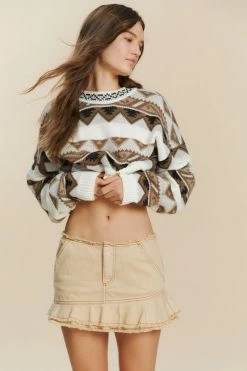 New ???? Women's Urban Renewal Vintage Printed Cropped Sweater LIGHT NEUTRALS ⭐ 6 New ???? Women's Urban Renewal Vintage Printed Cropped Sweater LIGHT NEUTRALS ⭐ -Urban Renewal shop unnamed file 446