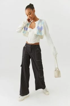 Best reviews of ???? Women's Urban Renewal Remade Super Crop Argyle Sweater Blue ???? -Urban Renewal shop unnamed file 455