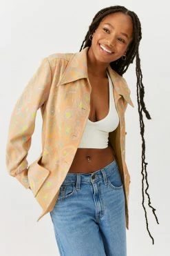 Flash Sale ???? Women's Urban Renewal Vintage ‘70s Printed Blouse Red ????