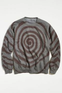 New ???? Women's Urban Renewal Remade Swirl Dye Tech Crew Neck Sweatshirt Grey ???? -Urban Renewal shop unnamed file 483