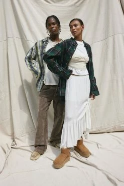 Best reviews of ???? Women's Urban Renewal Vintage Oversized Heavy Flannel ???? Shirt Green ⭐