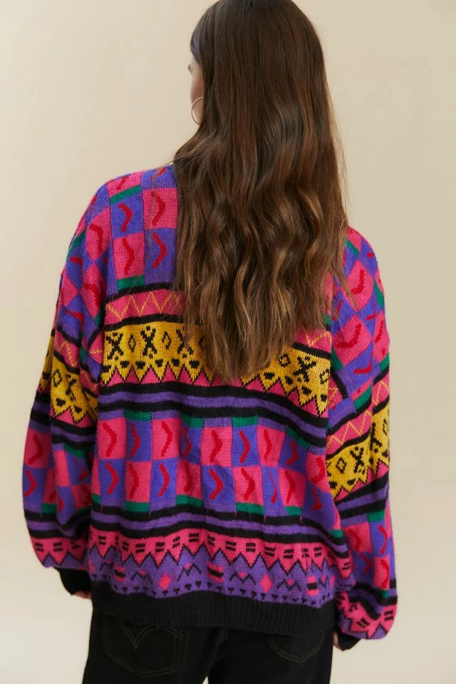 Urban Renewal Vintage Oversized Printed Sweater Flash Sale ???? Women's Urban Renewal Vintage Oversized Printed Sweater WARM COLORS ???? -Urban Renewal shop unnamed file 496
