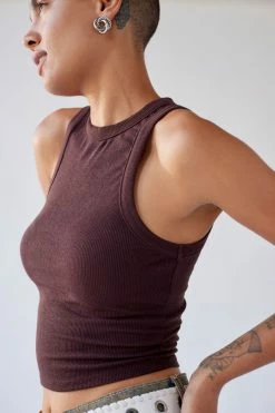 Outlet ???? Women's Urban Renewal Remnants High Neck Ribbed Tank Top Brown ⭐ 5 Outlet ???? Women's Urban Renewal Remnants High Neck Ribbed Tank Top Brown ⭐ -Urban Renewal shop unnamed file 533
