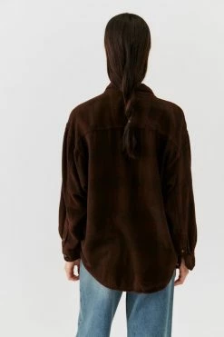 Hot Sale ✔️ Women's Urban Renewal Remade Overdyed Flannel ???? Shirt Brown ✨ -Urban Renewal shop unnamed file 556