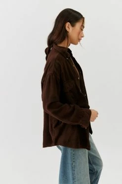 Hot Sale ✔️ Women's Urban Renewal Remade Overdyed Flannel ???? Shirt Brown ✨ -Urban Renewal shop unnamed file 557