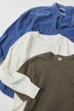 Flash Sale ???? Women's Urban Renewal Vintage Collector Flannel ???? Shirt, Thermal Top & Tee 3-Piece Set Blue ????