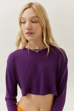 Coupon ???? Women's Urban Renewal Remnants Cropped Thermal Long Sleeve Top Purple ???? 5 Coupon ???? Women's Urban Renewal Remnants Cropped Thermal Long Sleeve Top Purple ???? -Urban Renewal shop unnamed file 60