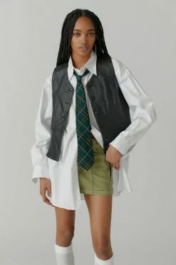 New ???? Women's Urban Renewal Vintage Solid Oversized Men’s Button-Down ???? Shirt White ???? -Urban Renewal shop unnamed file 643