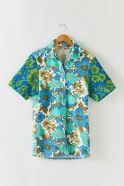 Best Pirce 🥰 Women's Zepherina Holden Floral Terrycloth Button-Down 👕 Shirt Assorted ❤️