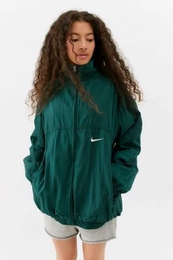 Cheapest ๐ Women's Urban Renewal Vintage Oversized Branded Windbreaker Jacket Blue โญ