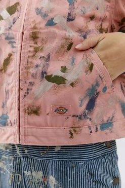 Promo ???? Women's Dickies X Urban Renewal Remade Paint Zip Jacket Pink ???? 5 Promo ???? Women's Dickies X Urban Renewal Remade Paint Zip Jacket Pink ???? -Urban Renewal shop unnamed file 709