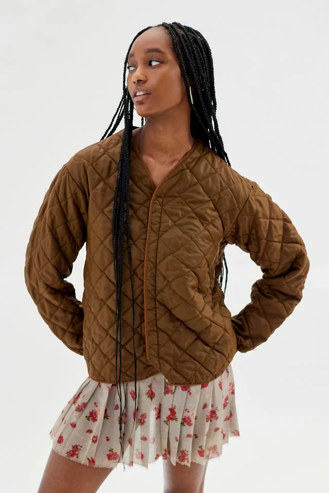 Urban Renewal Vintage Quilted Jacket Flash Sale ???? Women's Urban Renewal Vintage Quilted Jacket Brown ???? -Urban Renewal shop unnamed file 716