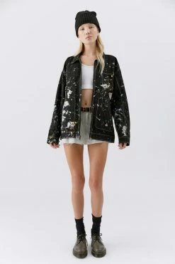 Promo ???? Women's Dickies X Urban Renewal Remade Painter Jacket Black ???? -Urban Renewal shop unnamed file 732