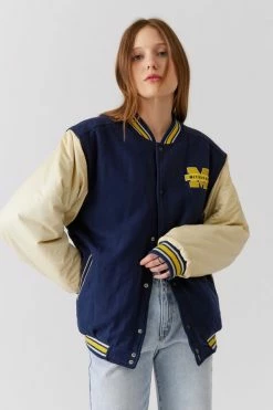 Hot Sale ???? Women's Urban Renewal Vintage Oversized Varsity Jacket Blue ???? 4 Hot Sale ???? Women's Urban Renewal Vintage Oversized Varsity Jacket Blue ???? -Urban Renewal shop unnamed file 763