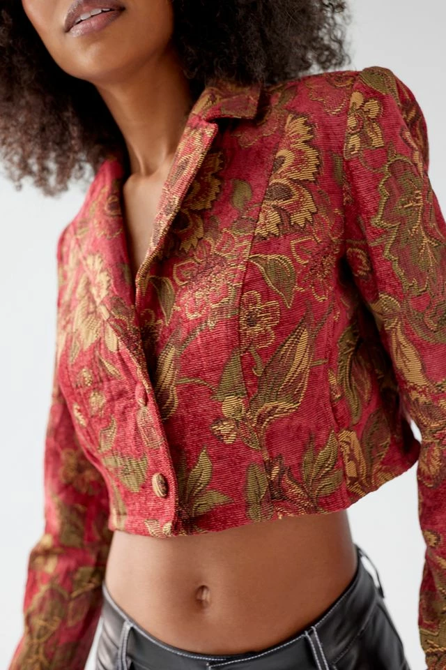 Urban Renewal Remade Cropped Floral Tapestry Jacket Outlet ???? Women's Urban Renewal Remade Cropped Floral Tapestry Jacket Assorted ???? -Urban Renewal shop unnamed file 790