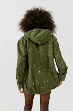 Flash Sale ⭐ Women's Urban Renewal Vintage Paint Splatter Parka Jacket Green ???? -Urban Renewal shop unnamed file 810