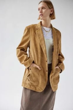 Best deal โจ Women's Urban Renewal Vintage Oversized Corduroy Blazer Tan ๐