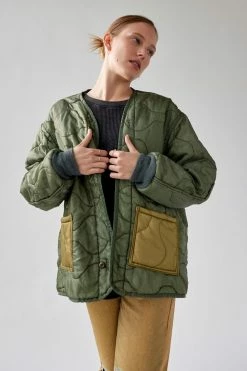 Top 10 ???? Women's Urban Renewal Vintage Two Pocket Quilted Liner Jacket Green ???? -Urban Renewal shop unnamed file 850