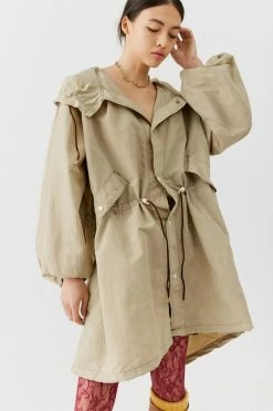 Wholesale ✨ Women's Urban Renewal Vintage Overdyed Nylon Toggle Parka ???? Coat Brown ????