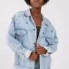 Outlet ⌛ Women's Urban Renewal Remade Studded Denim Jacket Indigo ???? -Urban Renewal shop unnamed file 870