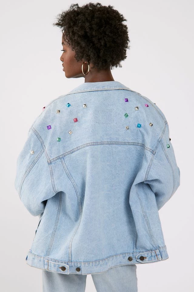 Urban Renewal Remade Studded Denim Jacket Outlet ⌛ Women's Urban Renewal Remade Studded Denim Jacket Indigo ???? -Urban Renewal shop unnamed file 871