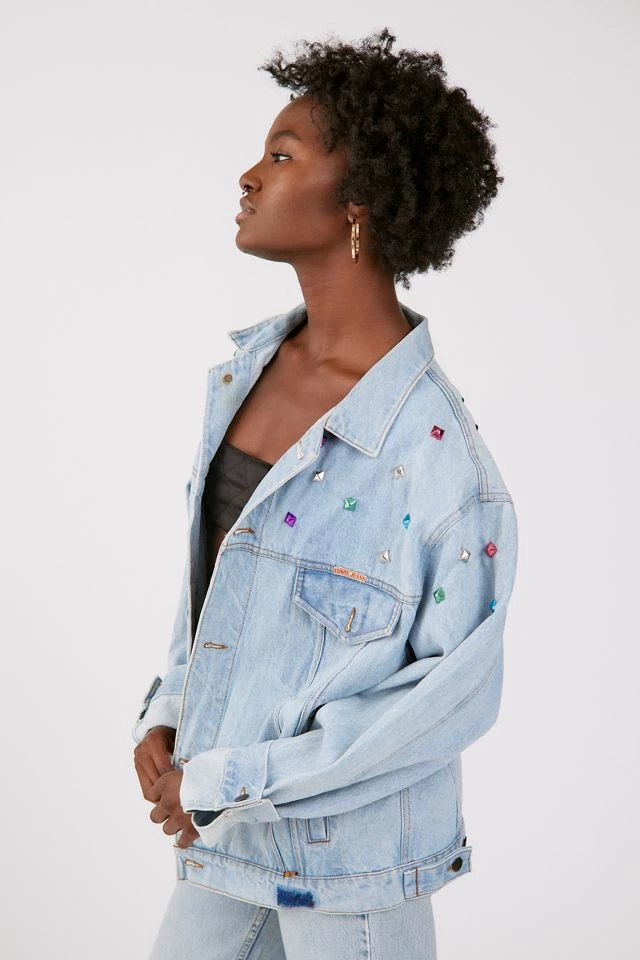Urban Renewal Remade Studded Denim Jacket Outlet ⌛ Women's Urban Renewal Remade Studded Denim Jacket Indigo ???? -Urban Renewal shop unnamed file 873