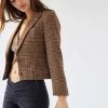 Promo ❤️ Women's Urban Renewal Vintage Plaid Blazer Brown ????