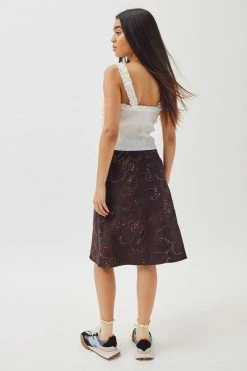 Flash Sale ???? Women's Urban Renewal Remnants Floral Embellished Midi ???? Skirt Brown ???? 4 Flash Sale ???? Women's Urban Renewal Remnants Floral Embellished Midi ???? Skirt Brown ???? -Urban Renewal shop unnamed file 939