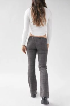 Flash Sale ???? Women's Urban Renewal Vintage Y2K Printed Trouser Pant Black ❤️ -Urban Renewal shop unnamed file 947