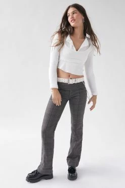 Flash Sale ???? Women's Urban Renewal Vintage Y2K Printed Trouser Pant Black ❤️ -Urban Renewal shop unnamed file 949