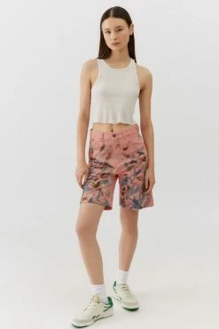 Brand new ???? Women's Dickies X Urban Renewal Remade Paint Covered Short Pink ????